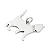 Non-Tarnish 304 Stainless Steel Pendants STAS-E205-06P-2