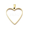304 Stainless Steel Open Back Bezel Pendants LS-STAS-Z091-05G-09-1