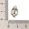 Rack Plating Brass Micro Pave Clear Cubic Zirconia Fold Over Clasps KK-H508-03P-3