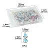 40Pcs 8 Colors Angel Glass Pendants. with Alloy Findings PALLOY-FS00027-4