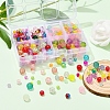 452Pcs 6 Style Transparent Crackle & Frosted Glass Beads CCG-YW0001-07-6