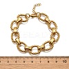 304 Stainless Steel Oval Link Chain Bracelets for Women BJEW-R021-09G-5