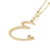 304 Stainless Steel Pendant Necklaces NJEW-H029-02G-E-1