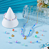 DIY ABS Plastic Imitation Pearl Beads Bracelet & Alloy Pendants Earrings Making Kits DIY-SP0003-36-3