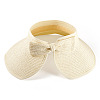 1Pc Women Straw Floppy Wide Brim Sun Hat AJEW-TA0002-59C-2