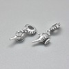 925 Sterling Silver European Dangle Charms STER-I019-49AS-2