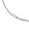 Non-Tarnish 304 Stainless Steel Rectangle Link Chain Necklace NJEW-K249-04P-2
