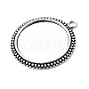 Flat Round Tibetan Style Pendant Cabochon Settings TIBE-C067kg-01AS-NR-2