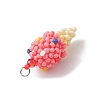 3Pcs 3 Colors Glass Seed Beaded Ice Cream Pendants PALLOY-MZ00550-5