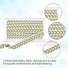 10.5~11 Yards Polyester Embroidery Leaf Ribbons OCOR-GO0001-10-3