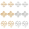 24Pcs 6 Style 201 Stainless Steel Filigree Joiners Links STAS-DC0008-57-1