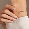 3Pcs 3 Colors Unisex 304 Stainless Steel Cable Chain Bracelets BJEW-LP0001-38-3