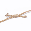 Adjustable Natural Rose Quartz Pendant Necklaces G-T097-10-4