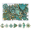 SUPERFINDINGS 42Pcs 7 Styles Ocean Theme Alloy Pendants FIND-FH0006-32-1