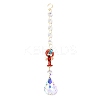 Alloy Rhinestones & Glass Charm Suncatchers HJEW-E013-01G-H-1
