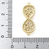 Rack Plating Brass Clear Cubic Zirconia Infinity Connector Charms KK-A234-036G-02-3