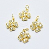Brass Micro Pave Cubic Zirconia Charms RB-I078-65G-NR-1