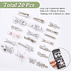 Zinc Alloy & Iron Alligator Hair Clips PHAR-SP0001-04B-2