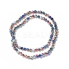 Transparent Electroplated Glass Beads Strands GLAA-G097-04A-2