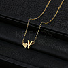 Alloy Letter Heart Pendant Necklaces for Women WGBB55E-21-1