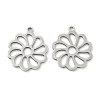 Hollow 201 Stainless Steel Pendants STAS-F337-10A-P-1
