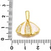 Brass Micro Pave Cubic Zirconia Pendants KK-T070-41G-3