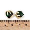 Brass Micro Pave Cubic Zirconia Charms KK-R226-06G-4