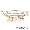 6Pcs 304 Stainless Steel Charm Bracelets BA2405-1-4