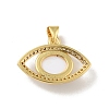 Brass Micro Pave Cubic Zirconia Pendants KK-B059-40G-B-2