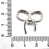 Brass Micro Pave Clear Cubic Zirconia Bowknot Multi-Strand Links KK-V008-27P-3