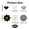 60Pcs 4 Style Sunflower & Love Heart Shape Computerized Embroidery Cloth Iron on/Sew on Patches DIY-GF0006-77-2