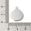 304 Stainless Steel Pendants STAS-B074-08P-01-3