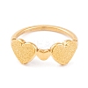 304 Stainless Steel Heart Finger Ring for Women RJEW-C086-10-G-2