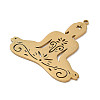 201 Stainless Steel Pendants STAS-D041-10G-2