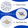40Pcs Zinc Alloy Rhinestone Connector Charms & Pendants Kits FIND-HY0004-30-3