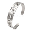 Non-Tarnish 304 Stainless Steel Hollow Cuff Bangles LS-BJEW-Z022-03P-1