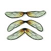 3Pcs Transparent Epoxy Resin Butterfly Wings Cabochons X-RESI-N045-11A-2