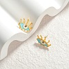 304 Stainless Steel Enamel Stud Earrings for Women EJEW-M095-05G-5