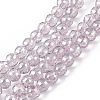 Transparent Electroplate Glass Beads Strands EGLA-F151-PL01-1