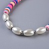 Handmade Polymer Clay Heishi Beads Stretch Bracelets BJEW-JB04512-2