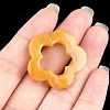 Natural Topaz Jade Hollow Flower Pendants PW-WG95796-07-1
