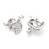 Brass Micro Pave Cubic Zirconia Pendants KK-N257-61P-2