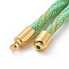 Nylon Cord Silder Bracelets MAK-C003-03G-06-3