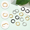24Pcs 3 Colors 303 Stainless Steel Textured Hoop Earrings for Women EJEW-SC0001-80-3