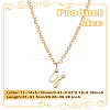 1pc 304 Stainless Steel Letter Pendant Necklaces NJEW-LP0001-39G-G-2