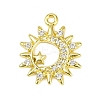 Brass Micro Pave Clear Cubic Zirconia Pendants KK-L238-17G-1