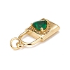 Brass Micro Pave Cubic Zirconia Pendants KK-A161-30G-B-3