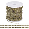 Brass Coated Iron Flat Cable Chains CH-TAC0007-01AB-1