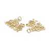 Brass Micro Pave Cubic Zirconia Pendants KK-E068-VB117-3