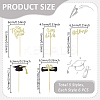 10Pcs Graduation Theme Paper Cake Insert Card Decoration AJEW-WH0270-500A-2